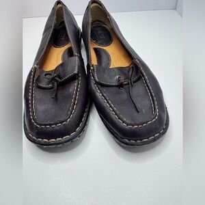 Born Brown Leather Loafers Size 8